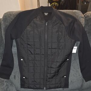 Boys Black Quilted Jacket